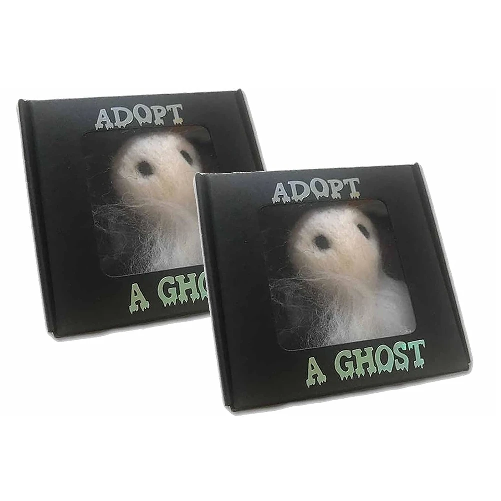 ABNL 2Pcs Adopt A Ghost, Ghost Felt Cute Spooky Ghost Gift Halloween Decoration, Funny Gift For Friends And Family Durable