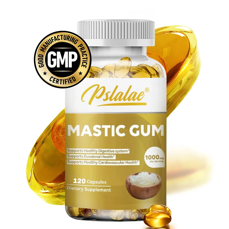 Mastic Gum Capsules - Promotes Gut Health, Supports Digestive Function and Relieves Bloating, Boosts Immunity, Non-GMO