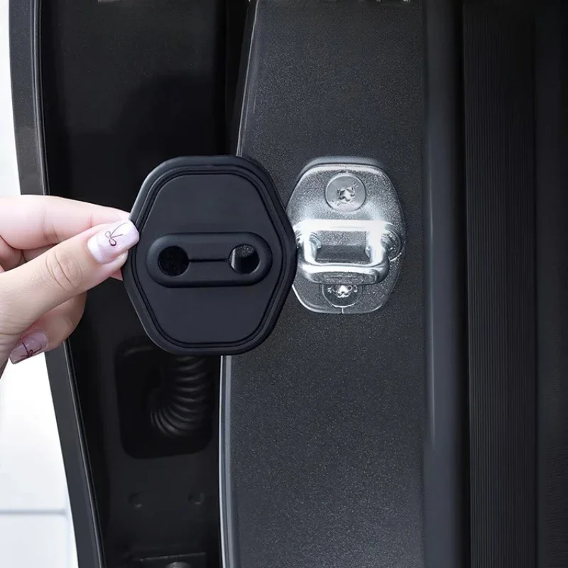 Dustproof Silicone Door Lock Pad – Protective Cover for Geely Galaxy A7 Car Modification