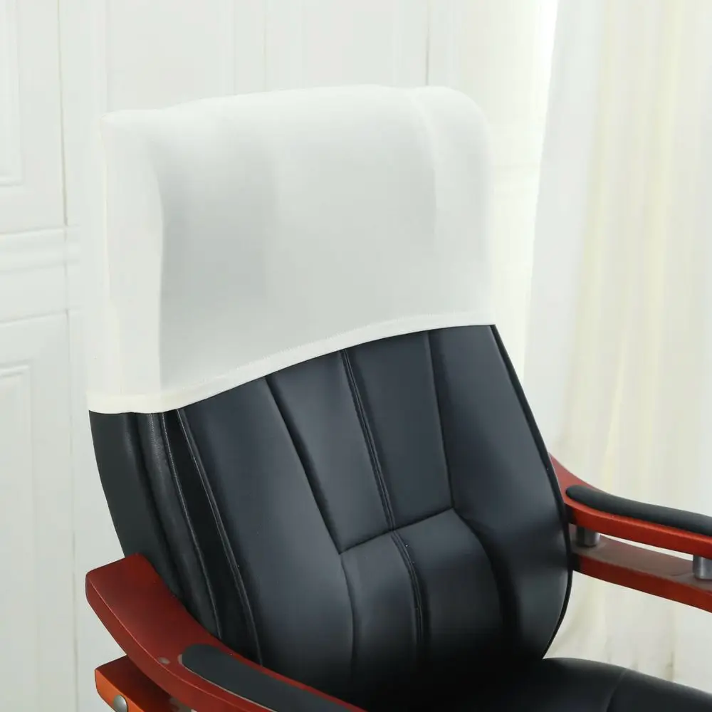 Stretchy Office Chair Headrest Cover Modern Simple Fabric Slipcover Washable Protector For Gaming Desk Swivel Seat Pad view 6