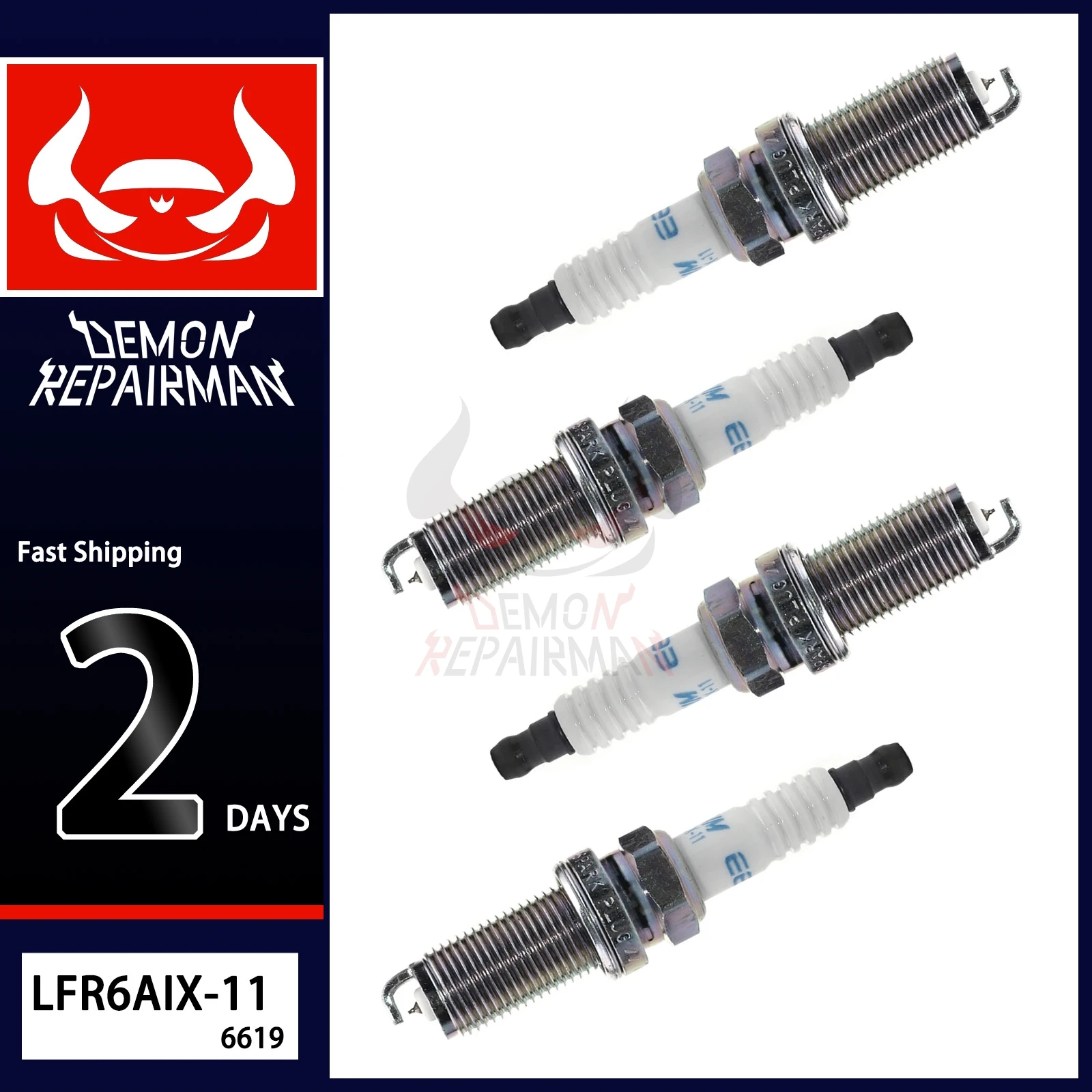 New IRIDIUM Spark Plug For Chrysler 200 300 Aspen Dodge Challenger Charger Dart Durango Ram 1500 Fiat 500X LFR6AIX-11 6619 