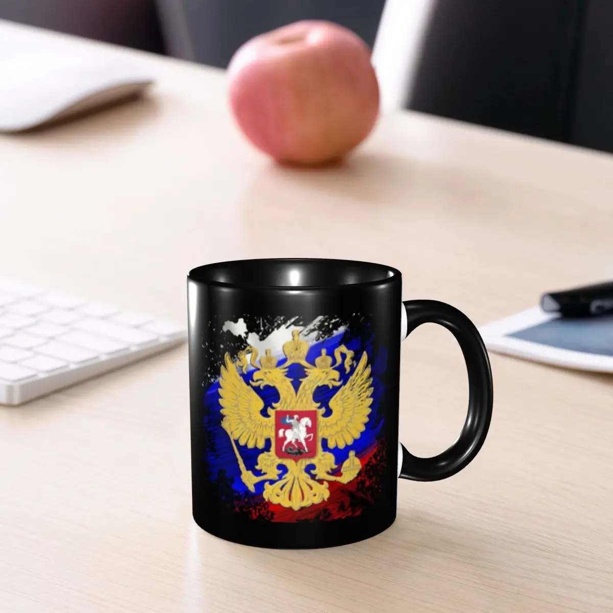 Russian Eagle Coat Of Arms Coffee Mugs DIY Personalized Russia Flag Ceramic Milk Tea Mug view 6