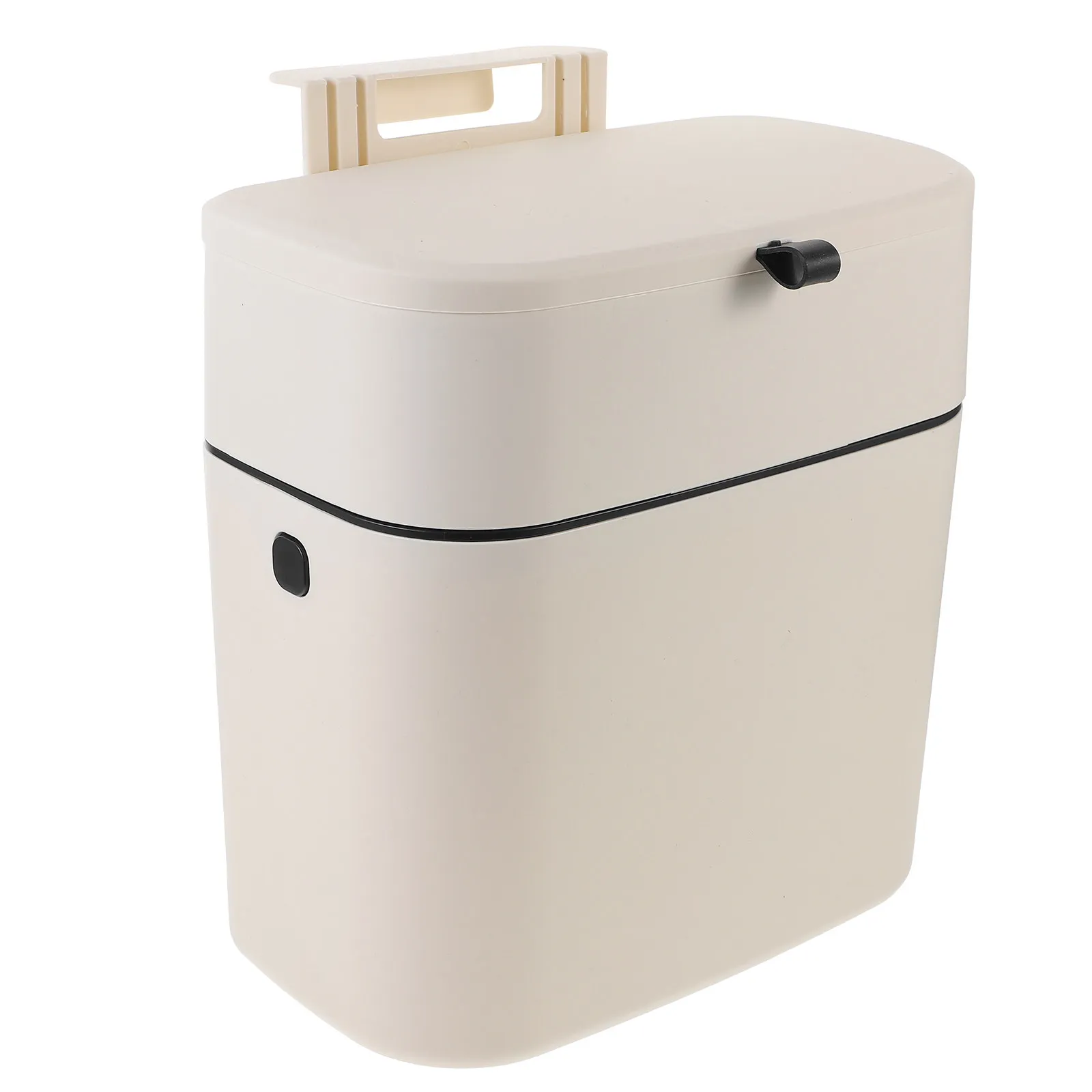 

Kitchen Hanging Trash Bin with Lid Cabinet Door Waste Container Small Compost Bucket Practical Kitchen Garbage Can