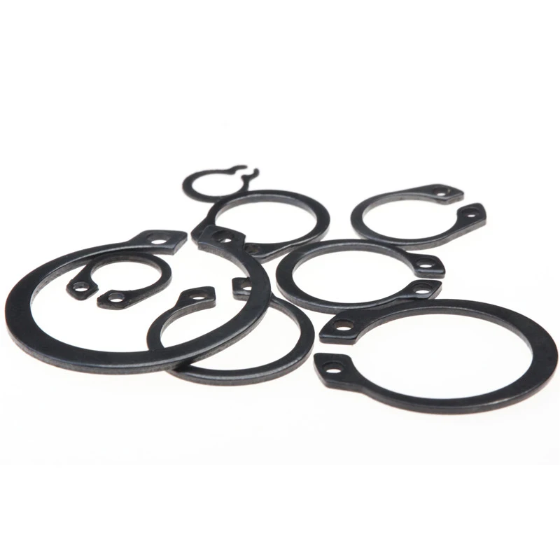 160pcs M6-M25 Carbon Steel Black Shaft C Type External Circlip Washer Bearing Retaining Clip Snap Rings Set