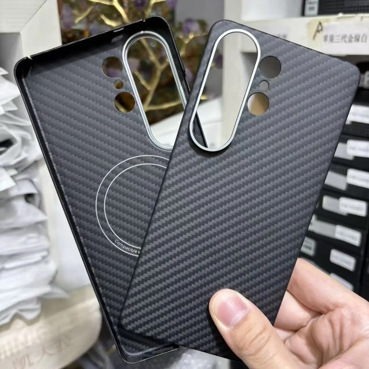 Etui z włókna węglowego do Samsunga Galaxy S26 Ultra, ultracienkie, z włóknem aramidowym, kompatybilne z MagSafe, obudowa do Galaxy S26 Ultra. — zdjęcie produktu 2