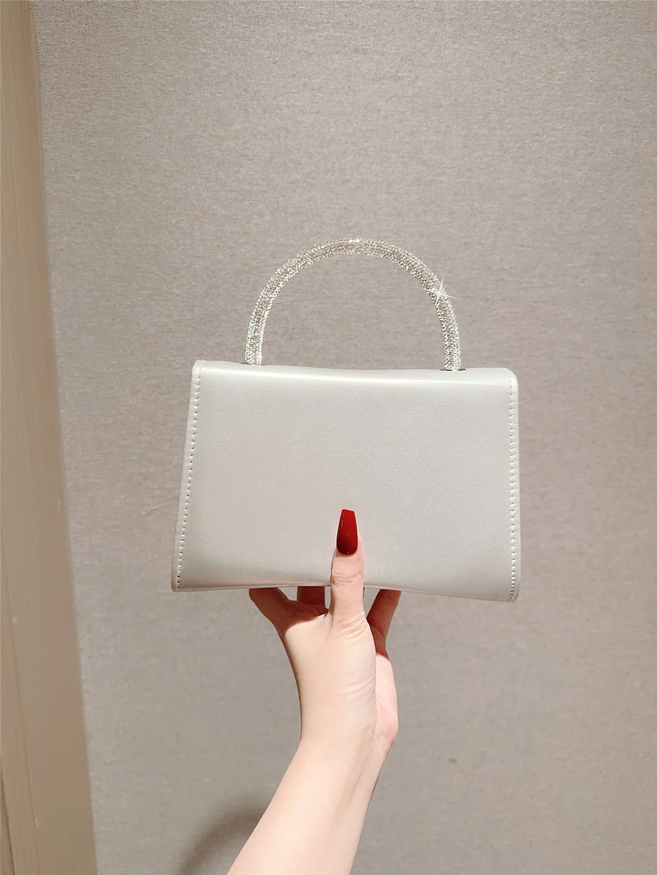 Lady Temperament PU Leather Flap Evening Bag casual Design Flap Wedding Bag Bridal Bag Banquet Handbag Evening Bag Dress Bag Party Bag Chain Bag