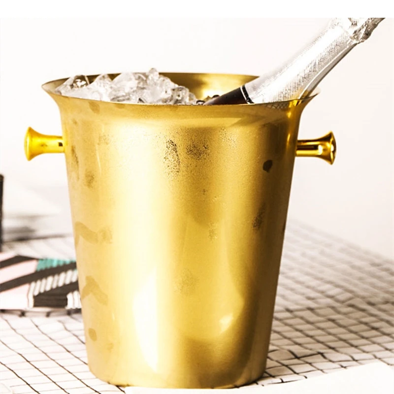 European Style Stainless Steel Ice Bucket Wedding Birthday Party Decoration Wine Beer Whisky Champagne Beverage Cooler