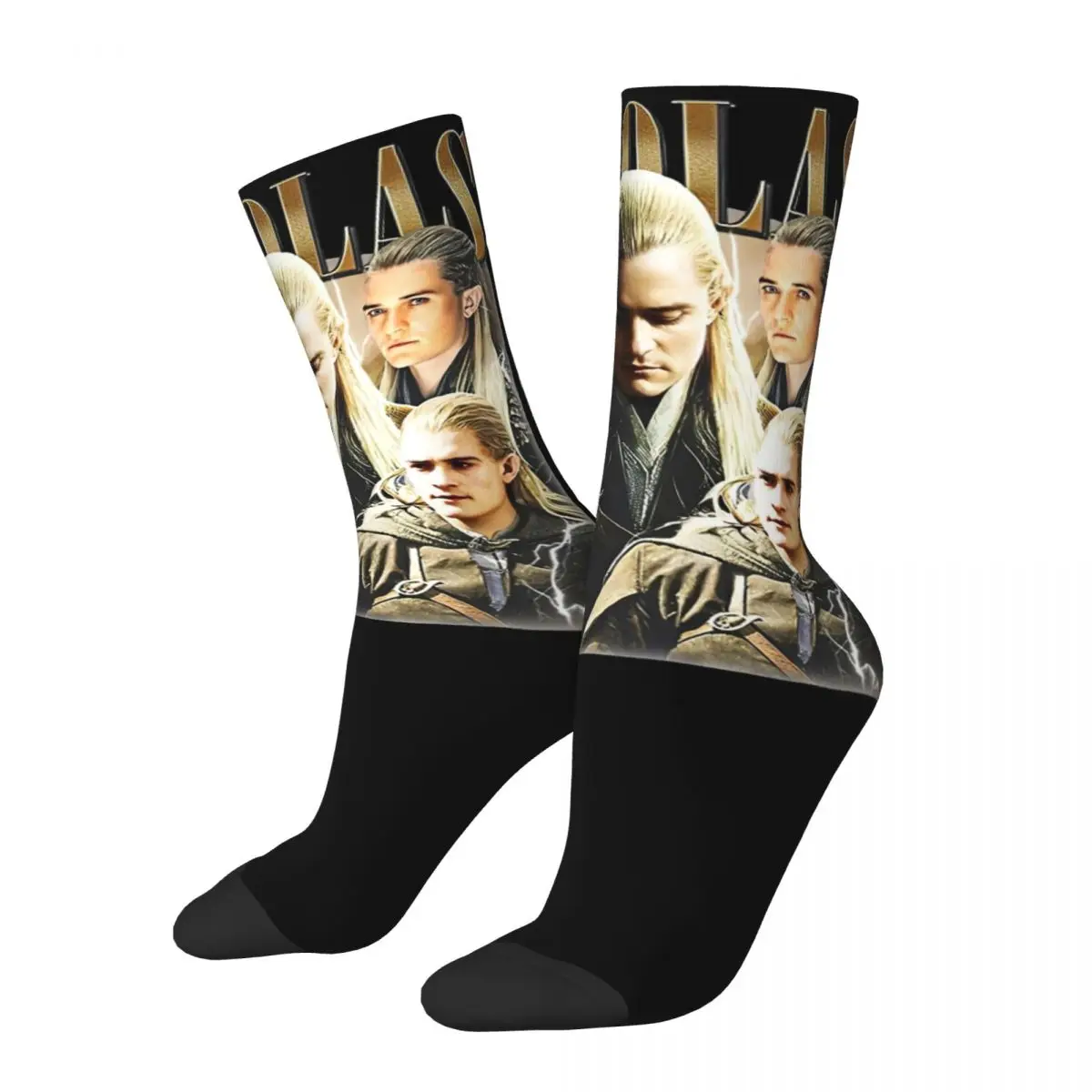 Autumn Winter Crazy Design Men's Women's Legolas L-Lords Of The R-Rings Socks Breathable Basketball Socks