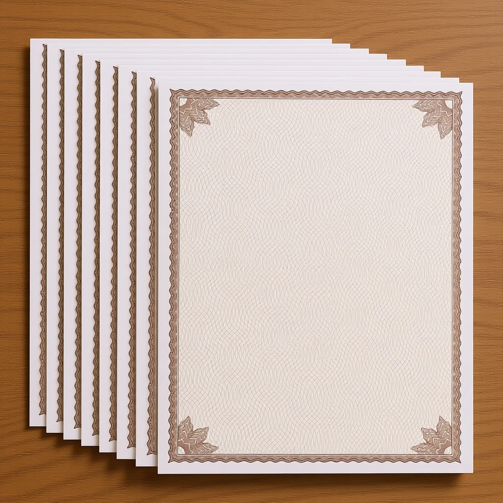 

10Pcs Honor Certificate Paper Printable Writable Blank Paper for Diploma Awards Graduation Office Use A4 Inner Sheets