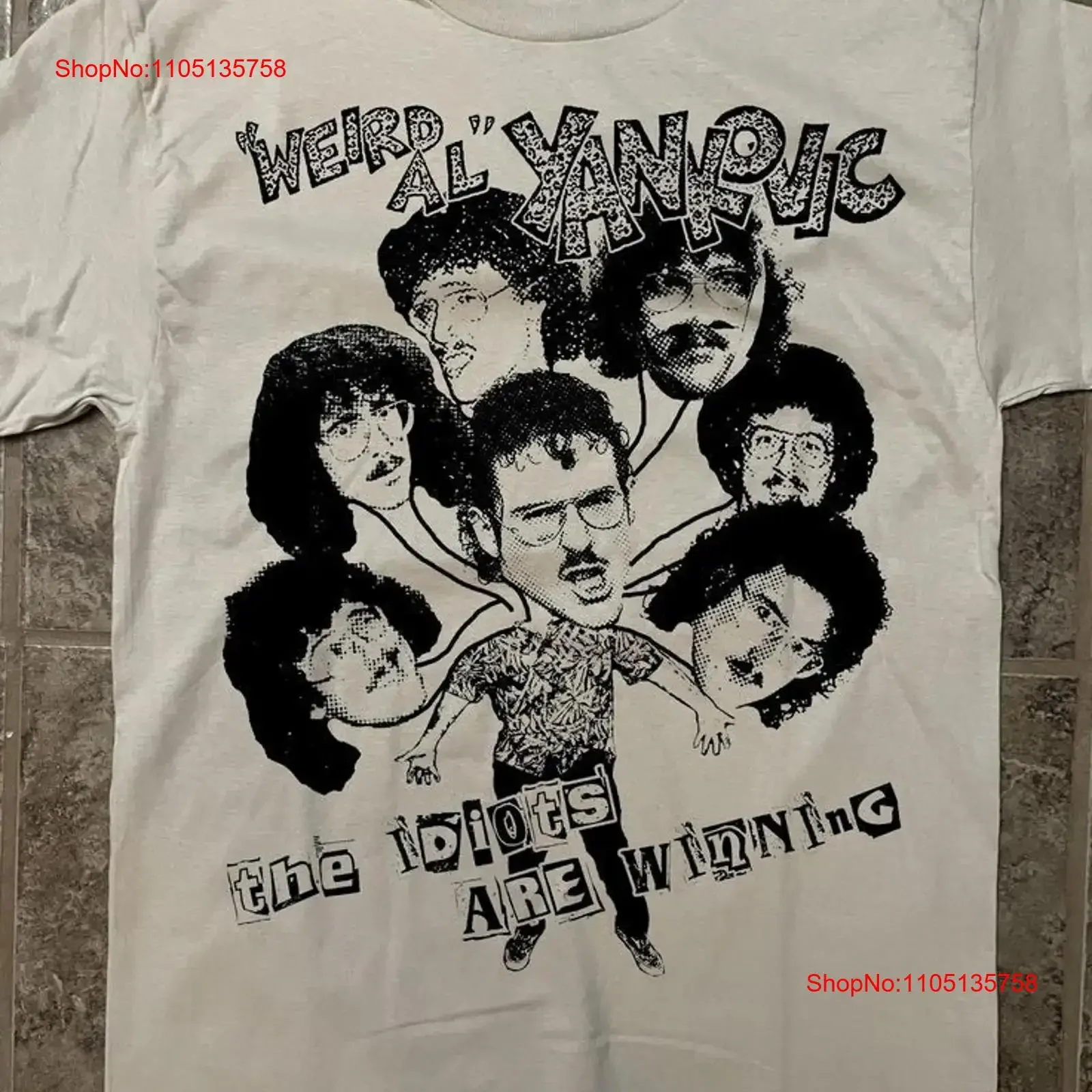 Camiseta extraño de Al Yankovic arena divertida 80s tamaño completo S 5XL SEG_009 vintage lavado homme streetwear ligeramente Casual versátil
