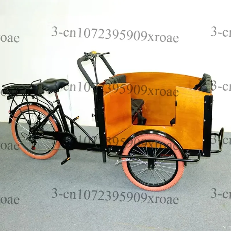 Electric 3-Wheel Cargo Tricycle Heavy Duty Transport E-Bike Commercial Cargo Delivery Bicycle
