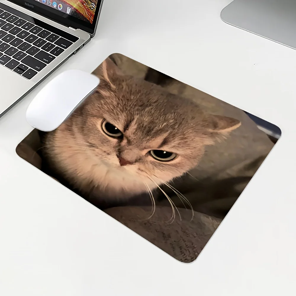 Adorable and Quirky Meme Cat Mouse Pad Desk Mat Non-Slip Rubber Gaming Mousepad for Gamers Desk Decor Setup Desktop Accessories