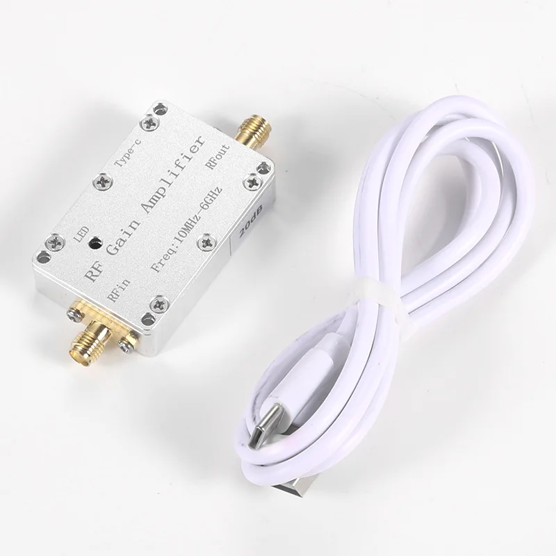 

46*30*12mm excluding Connector 10M-6GHz Receiver 10dB Signal Gain Receiver Transmitter Compact Size Noise Figure