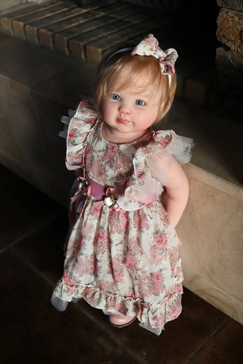 New Arrival Emmeline Huge Size Reborn Doll Kit 28Inch Unfinished Unpainted DIY Parts with Connector Cloth body and Random Eye