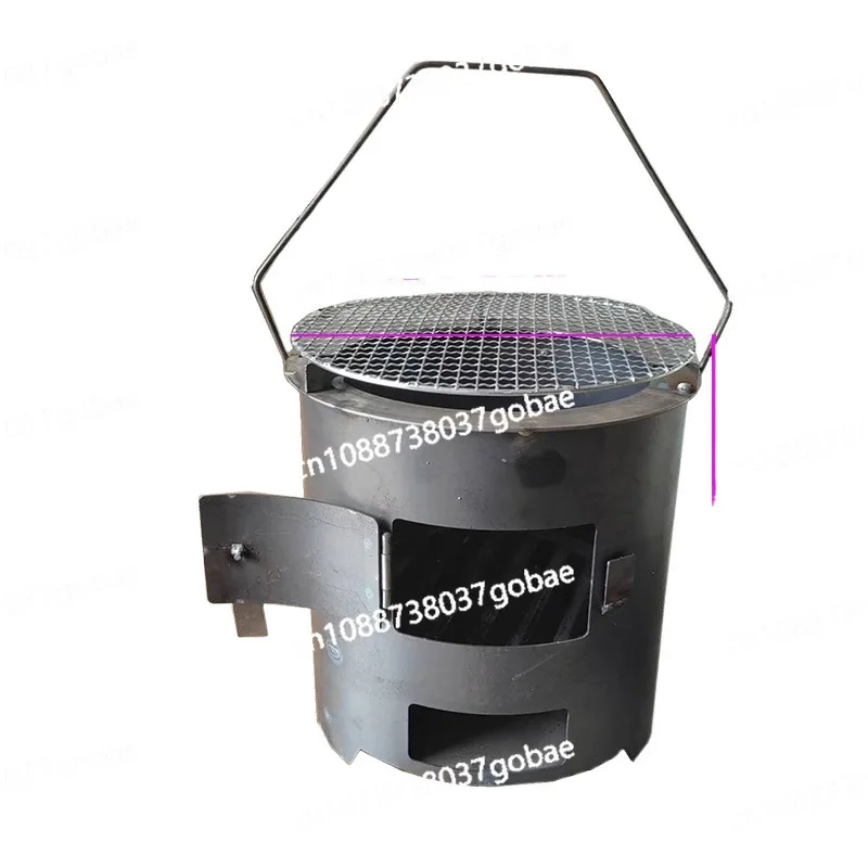 

Новая утолщенная стальная пластинчатая печь, дровяная печь, уличная многофункциональная печь для барбекю, домашняя