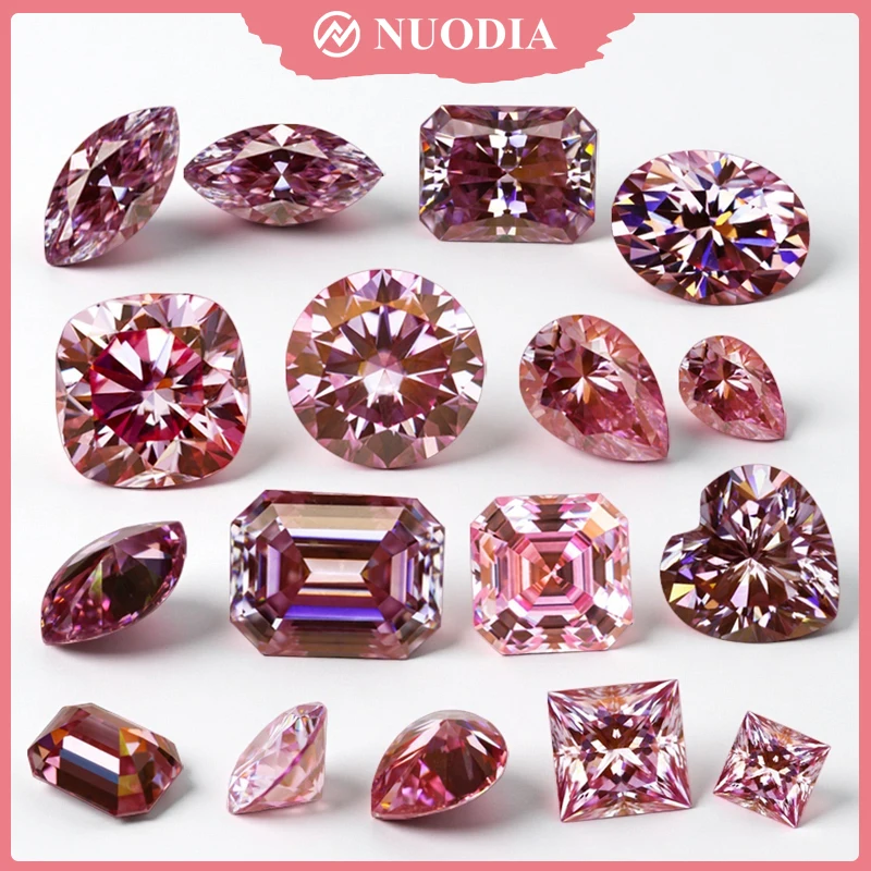 

Moissanite Loose Stone Sakura Pink Round Pear Emerald Radiant Oval Princess Heart Marquise Cushion Assche Cut for Jewelry Making