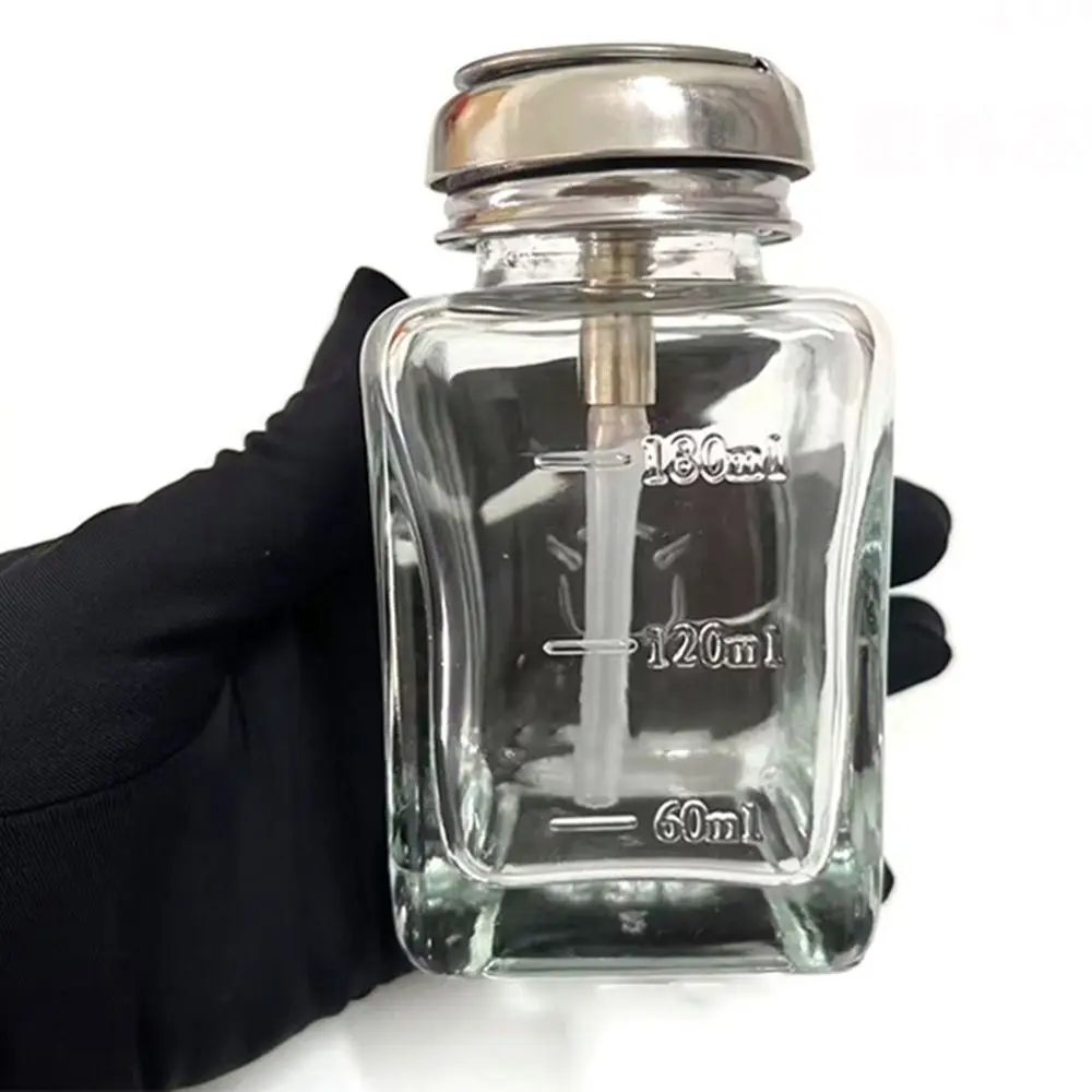 180 ml/120 ml Pumpspender nach unten drücken, quadratisch, transparent, nachfüllbar, multifunktional, korrosionsbeständig