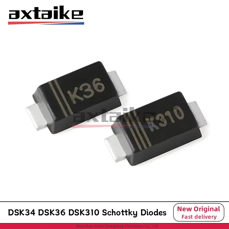 

100PCS DSK34 K34 DSK36 K36 DSK310 K310 SOD-123FL 3A 40V 60V 100V SMD Schottky Diodes