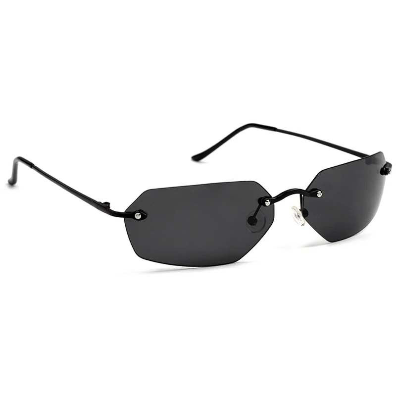 Cool The Matrix Neo Style Polarized Sunglasses Men Fashion Ultralight Rimless Driving Brand Design Sun Glasses External Sunshade