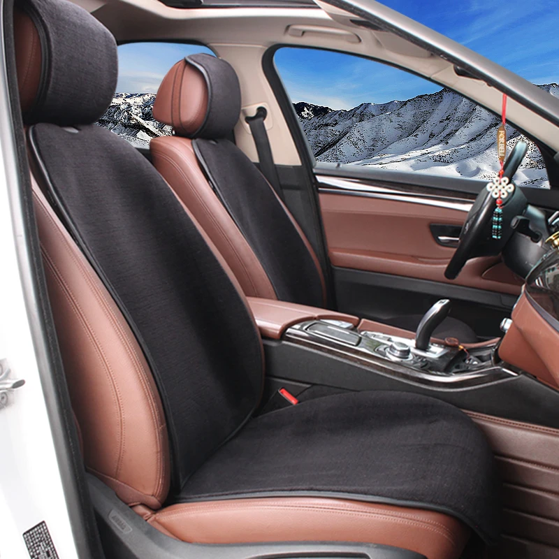 

Forbell Плюшевые Чехлы для подушек для сиденья автомобиля из искусственного меха подушки сиденья автомобиля из дышащего материала и противоскользящие Утепленная одежда автомобиля Товары авто подушка