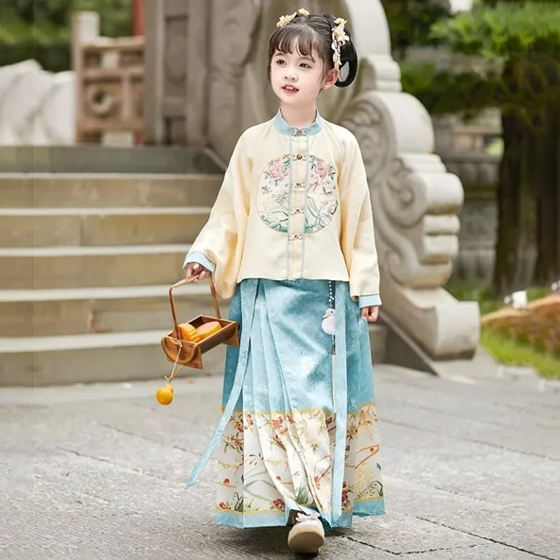 New Chinese Hanfu Imitation Ming Dynasty Mamianqun Chinese Style Girls' Dress