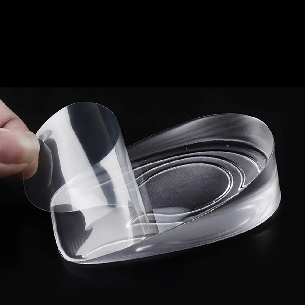 

3 Pairs Height Increase Insoles Gel Heel Lift Inserts for Women Men Breathable Shoe Lifts Fits Sneakers Boots Transparent Non