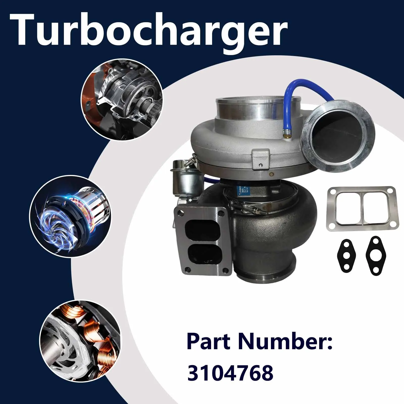 Turbocharger 7610640007 For CUMMINS QSX15 ISX15 Industrial Engines