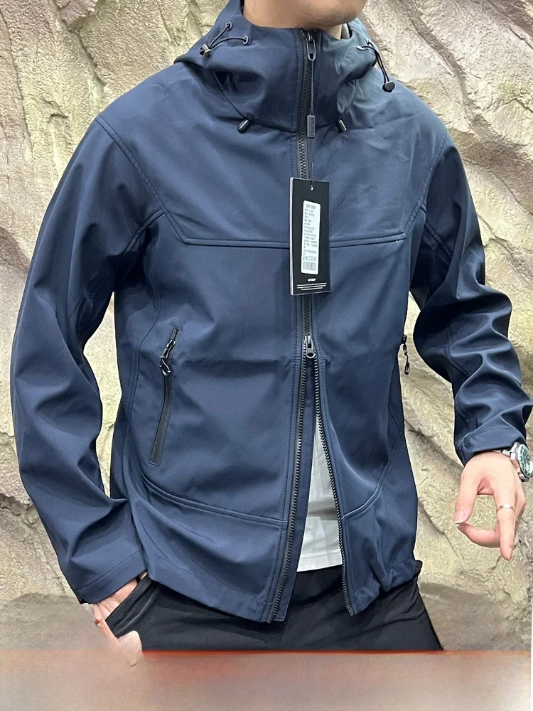 

Lightweight Tee-Proof Technology Men's Outdoor Hooded Soft ell Jaet Breathable Wear Resistant Autumn Season Casual Sle