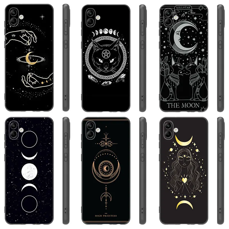 Suns Moons Clouds Astrological Phone Case For Samsung Galaxy A01 A03 Core A04 A10 E A05 A20 A21 A30 A50 S A6 A8 Plus A7 A9 2018