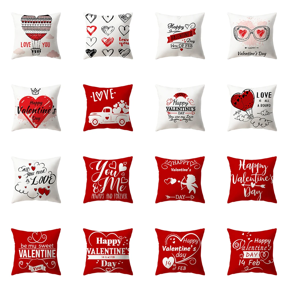 Christmas Theme  Decoration Printed Pattern Cushion Cover Home Living Room Sofa Decor Waist  Pillow 