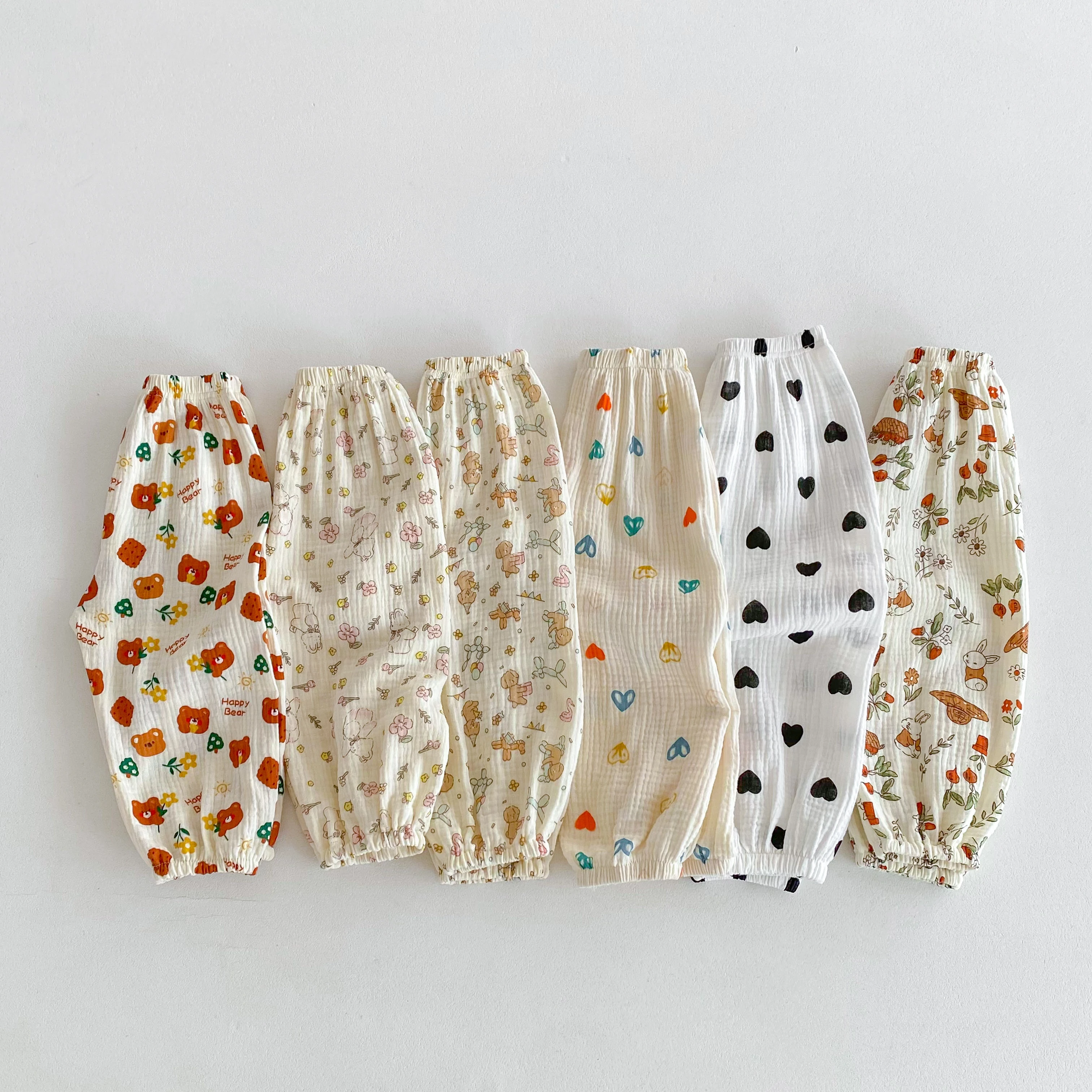 Casual Pants Outer Wear Child Casual Loose Pants Cartoon Full Print Trousers Boys And Girls Simple All-match Trousers Outer Wear