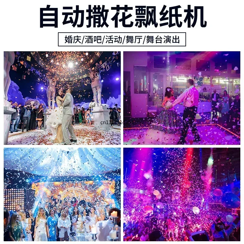 Electronic stage flower machine automatic petal sprinkler wedding atmosphere props ceiling electric spray simulation flower