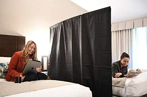 Dark Blue Portable Privacy Room Divider, No Tools Setup for Clinic Health Screening, Education and Travel Use
