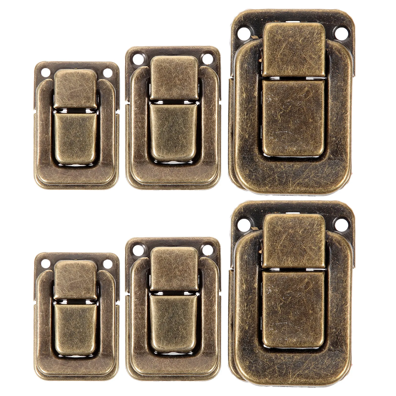 

6pcs Clear Hinge Hasp Locks Transparent Cabinet Latches Jewelry Box Buckles Diy Box Accessories Small Case Locks Iron Lock