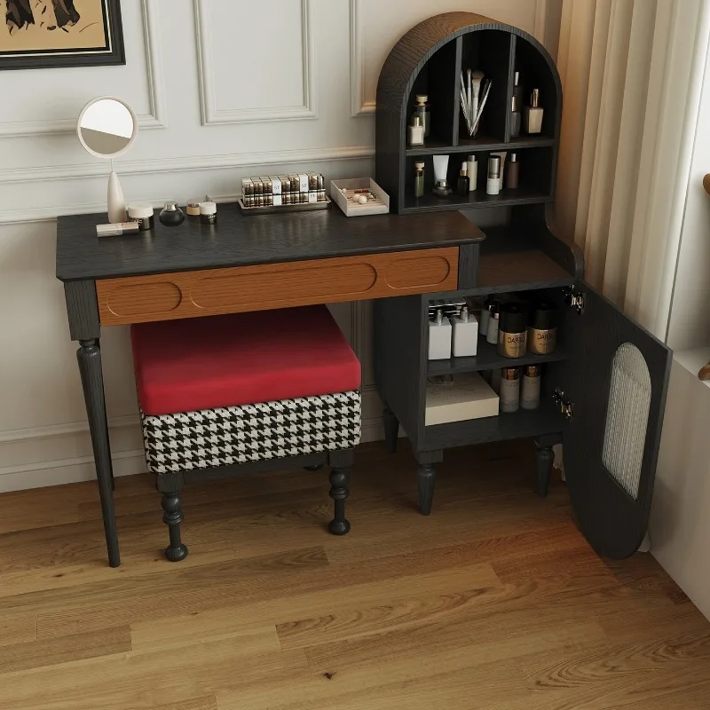 

French antique princess house, solid wood dresser, small apartment multi-functional storage table