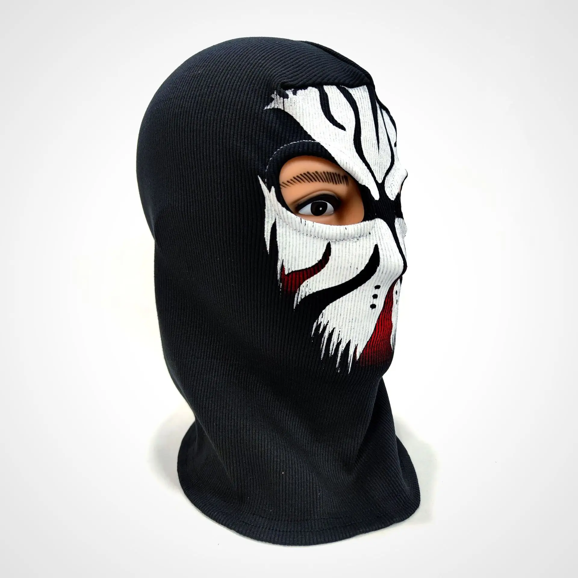 Sturmhaube Gesichts maske für Männer Frauen Voll gesichts maske Kapuze taktische Schnee Motorrad Radfahren Laufen gestrickte Mütze Pullover – Detail 8