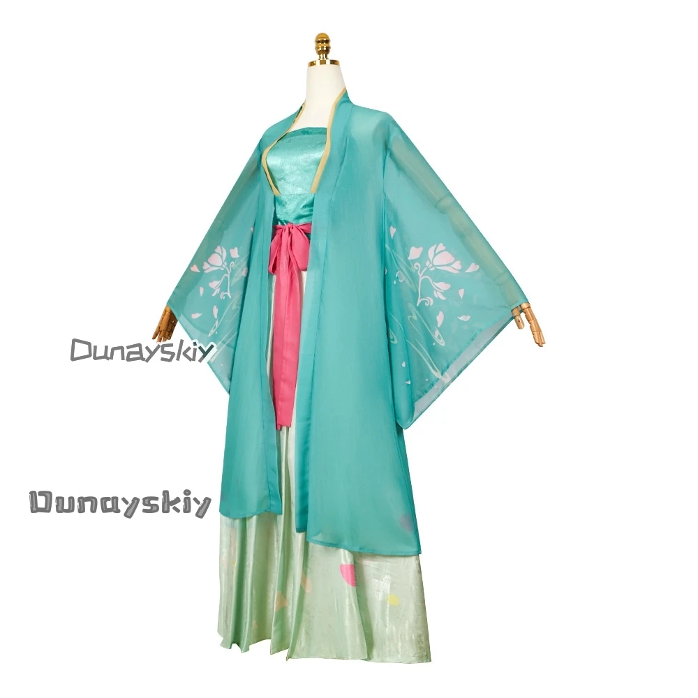 Maomao コスプレ衣装アニメ薬屋日記韓服古代緑制服女の子古代スタイルアニメキャラクター女性