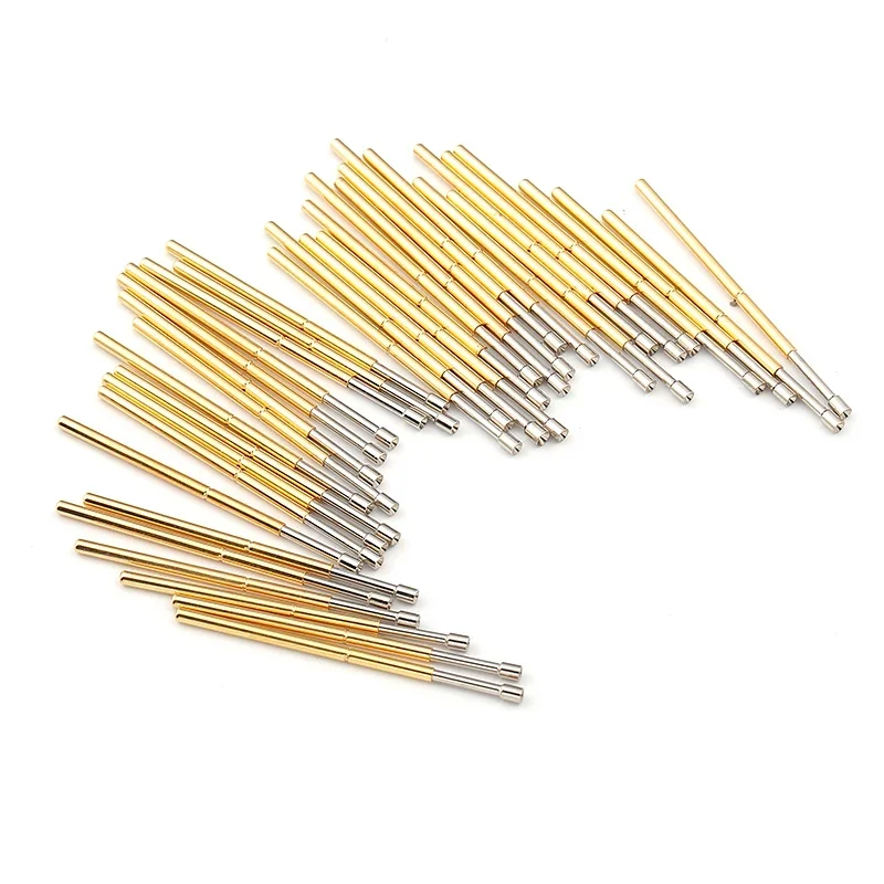 100PCS/pack Spring Test Pin P100-A2 Cup Head Needle Tube Outer Diameter 1.36mm Needle Length 33.35mm For ICT Testing