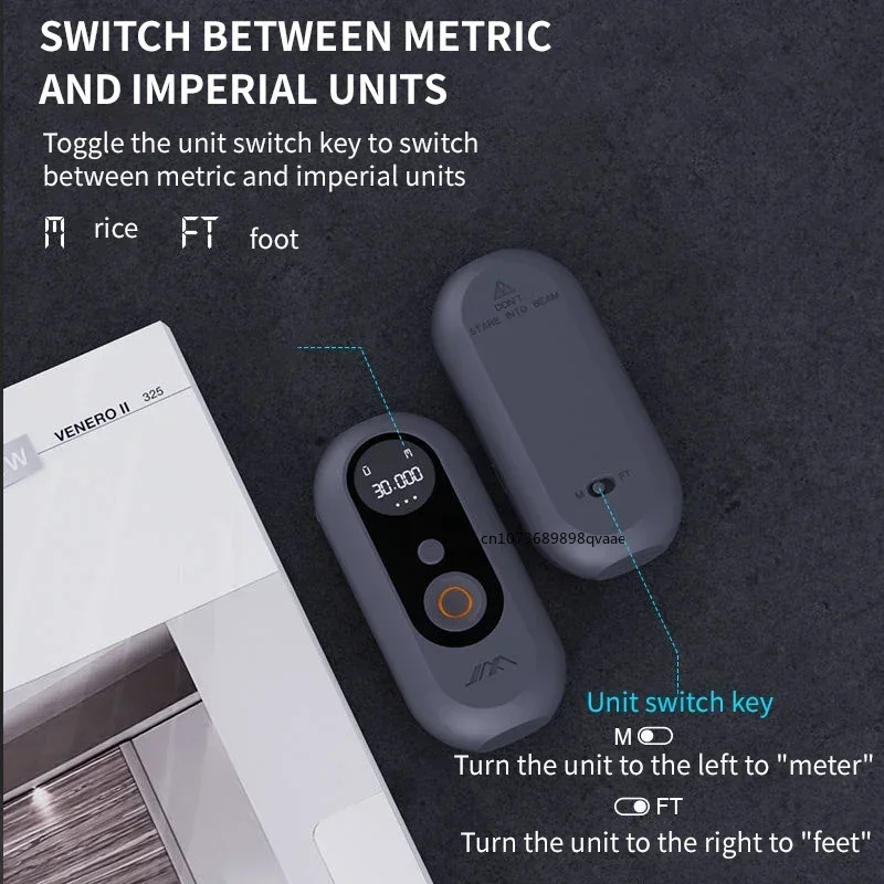 JIMIHOME JM-G2501 miernik odległości Mini Laser poziom 2 w 1 ręczny Instrument linijka miernicza na podczerwień o wysokiej precyzji 30m
