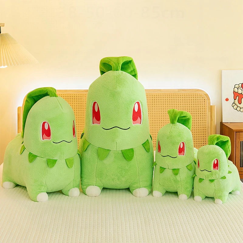 

Плюшевая игрушка Pokemon Kawaii Chikorita, мягкая кукла, аниме, подарок для детей, день рождения, Рождество, дропшиппинг, милая кукла Kikyosou, машина с когтями