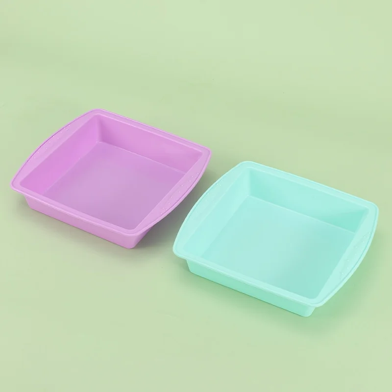 Silicone Mold Toast Cake Baking Pan Square Cake Bread Chocolate Pastry Pizza Nonstick Bakeware Soap Candle Maker