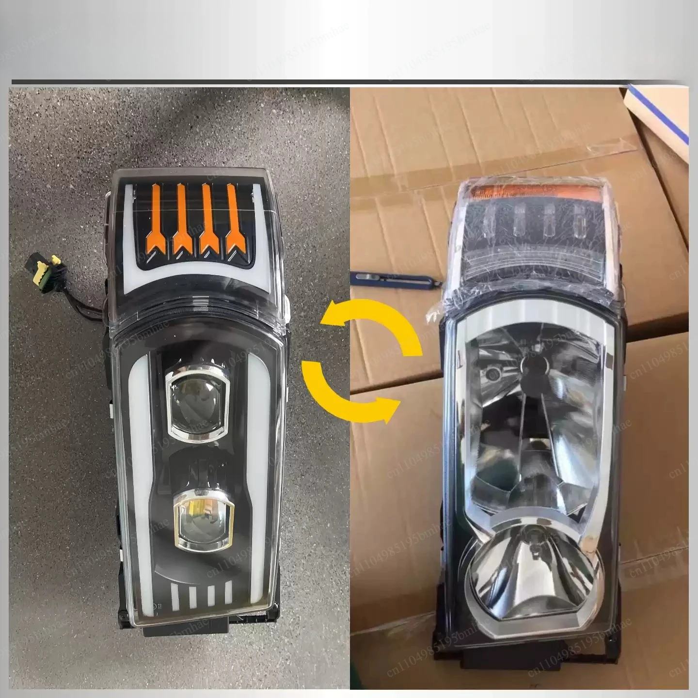 1 dual-lens LED headlight 1730958 1730953 1385410 1387155 with LED corner light for trucks
