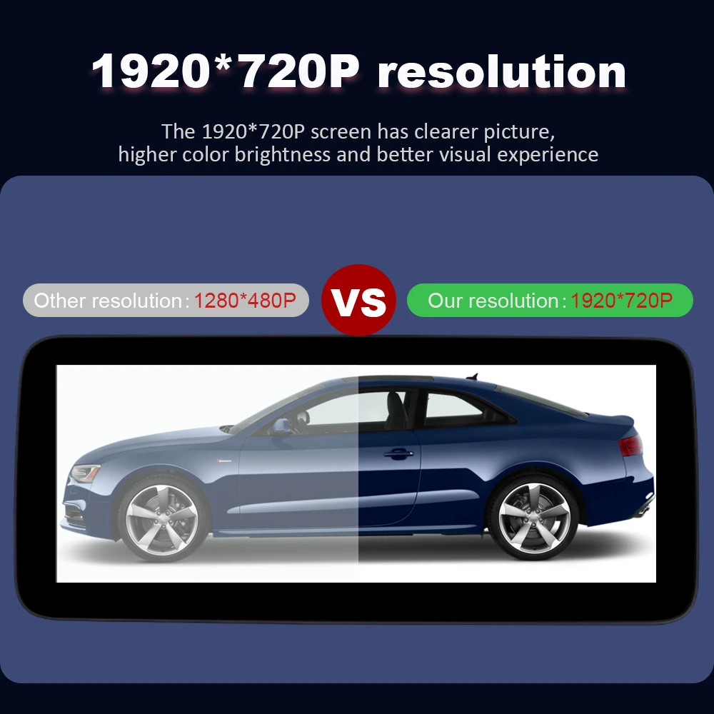 Radio para Auto con Sistema Inteligente Android Auto y CarPlay Inalámbrico de 10.25 Pulgadas para Audi A4 A5 B8 2009-2016, Sistema Estéreo con GPS y Navegación 4