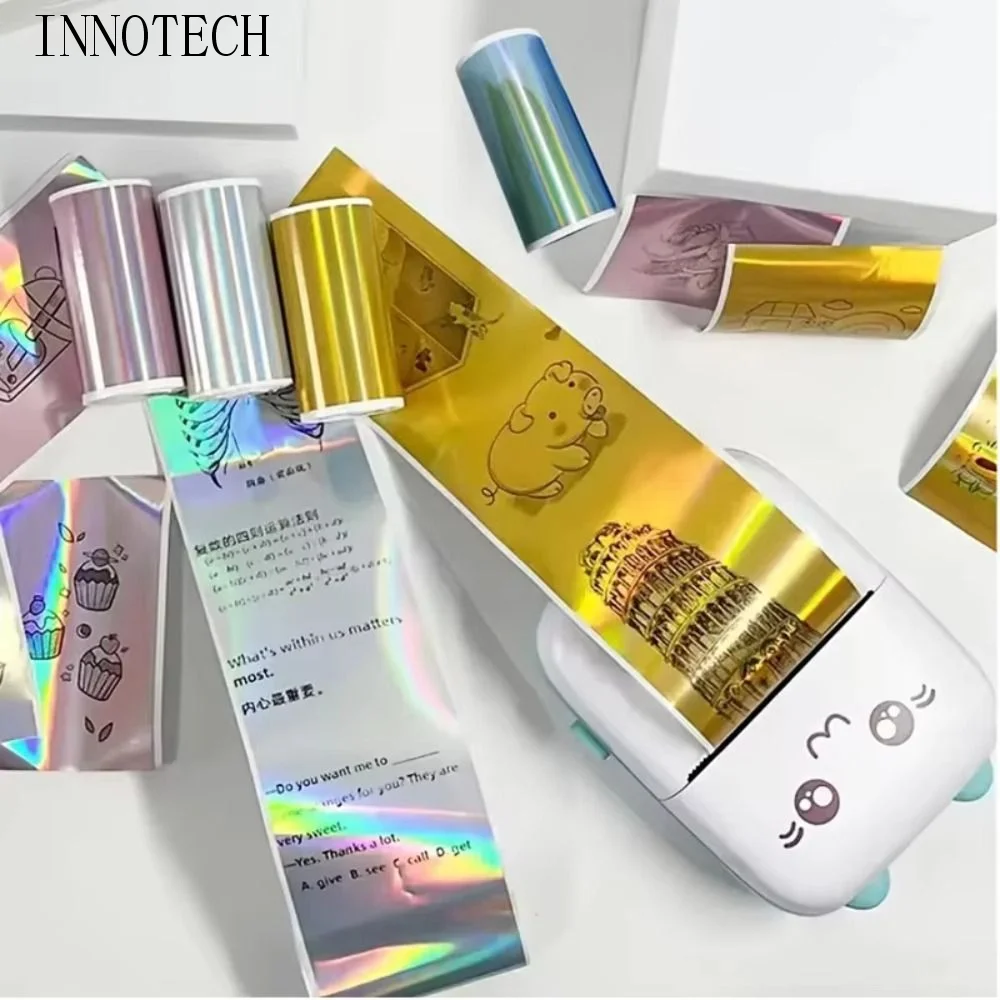 Papel Térmico para Impresora Térmica a Color HD, Colores Vibrantes Brillantes, Etiquetas Térmicas Láser, Acabado Suave Premium, Colores Duraderos