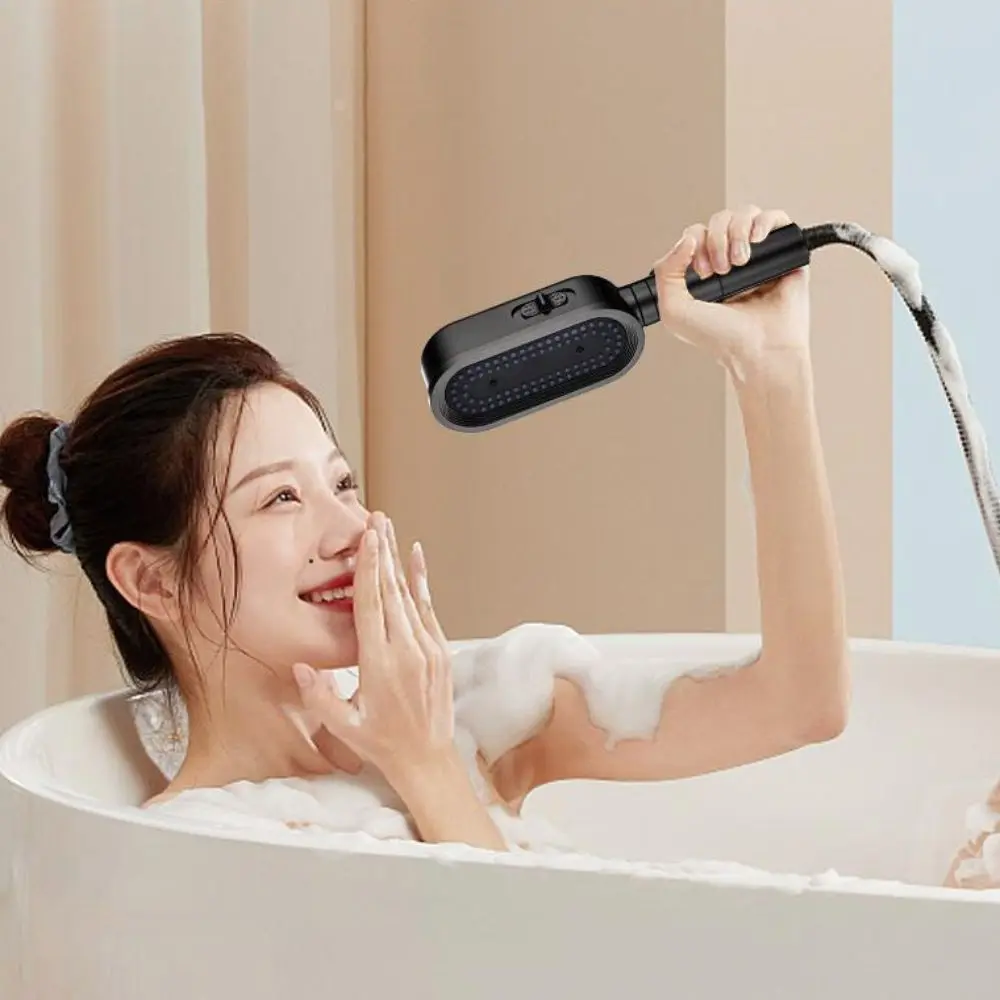 3 وضع ارتفاع ضغط دش سماعات الرأس المدمج في مرشح مقاومة للسقوط الحمام توفير المياه فوهة البيضاوي المحمولة #4