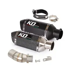 For CF-moto Papio 125 XO-1\2 2023 Motorcycle Exhaust Pipe Escape Mid Link Pipe 51mm Muffler Removable DB Killer Slip On Steel