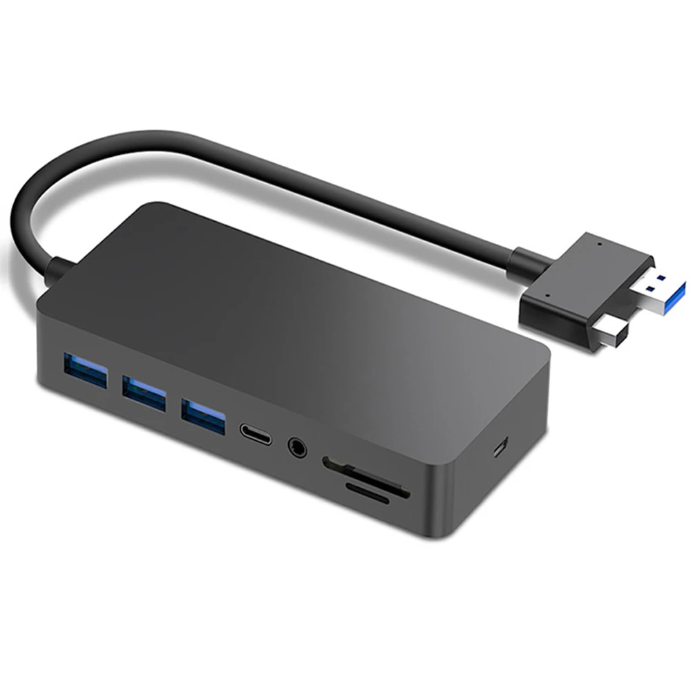 11-in-1 Surface Pro Hub 4K HDMI DP VGA USB 3.0 Ethernet SD TF Card Reader for Surface Pro 4 5 6