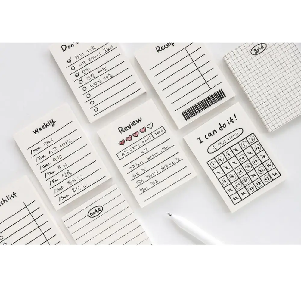 Pads Journal Checklist Student Stationery Plan Notebook Office Supplies Memo Pads Sticky Notes To Do List Tearable Notebook