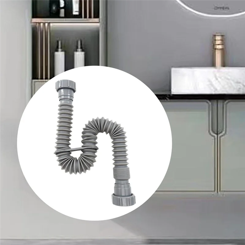 ABGR-2PCS pia da cozinha tubo de resíduos pia da cozinha overflow tubo resistente ao desgaste pia encanamento peças kit de substituição