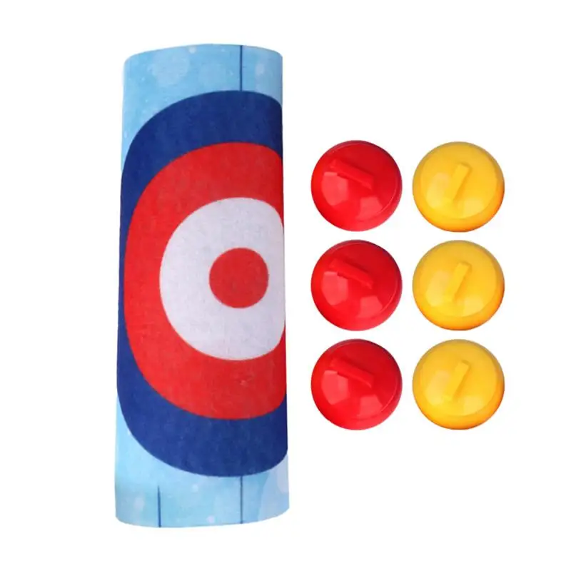 

Curling Party Board Game Mini Curling Tabletop Curling Game Foldable Mini Curling Table For Kid Adult Family School Travel